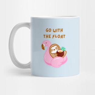 Go With the Float Coconut Drink Sloth Mug